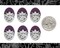 Purple and White Dragonfly Cameos 24mm x 18mm Cameos - Set of Six - CAM285